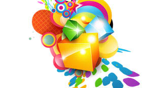 Colorful Cube Vector Background